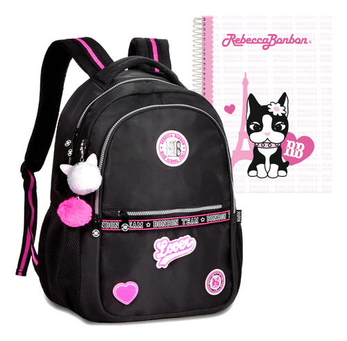 Kit Mochila Squeeze Rb Lançamento Color Pop Juvenil Meninas 