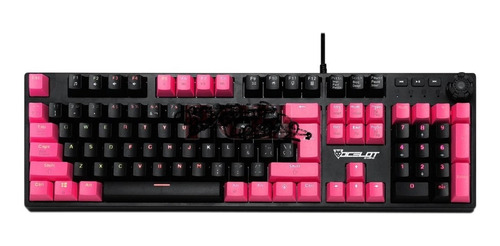 Teclado Mecanico Extendido Ocelot Gamer Rgb Rosa Ogmk04