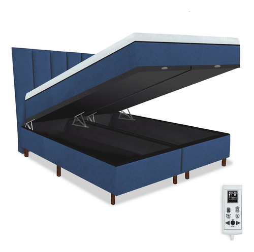 Colchão Magnético Queen Massageador Cromo Cama Box Bau Cabec