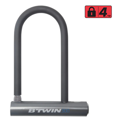 Candado Bicicleta U Gris Elops Seguridad Media Compacto 16.5cm | Envío gratis