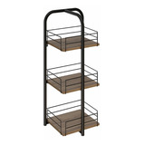 Mueble Organizador 3 Niveles Connect Legno Negro Mate