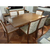 Mesa De Jantar Com 6 Cadeiras