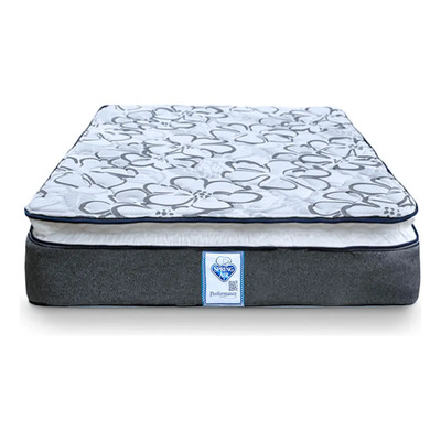 Colchón Spring Air Ramat Queen Size Ortopédico Mci Color Blanco y Gris | Envío gratis