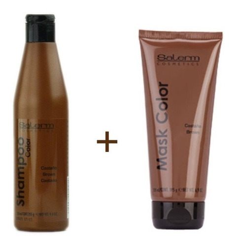 Salerm Shampoo 250ml + Mascarilla 200ml Color Castaño