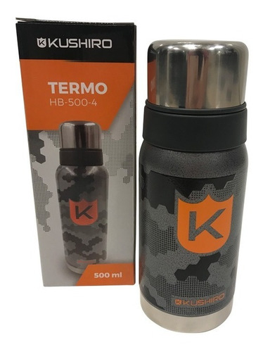 Termo Para Mate 500 Ml 24hs. Pico Cebador Acero Inox Kushiro