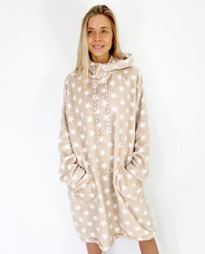 Pijama Maxi Buzo Polar Soft Mujer Importado Oversize