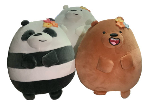 Pack Osos Escandalosos Redondos Flores We Bare Bears Miniso