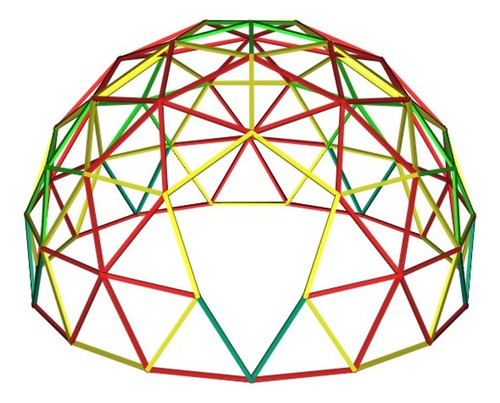 Domo Geodésico Desde 3,4 Diám. Estructura Pvc De 1° Calidad