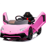 Auto Electrico P/niño Lamborghini Marca Kidzone Color Rosa