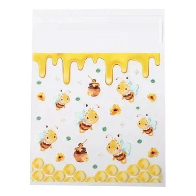 Bolsas Mini Celofán Abejitas 50 Piezas (13 Cms X 10cms) Amarillo Abejitas