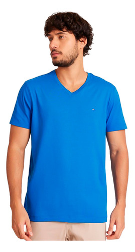 Camiseta Aramis Gola V Basic Ve24 Azul Masculino