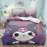 Juego De Cama Doble Kuromi, Regalo De Cumpleaños Para Niñas