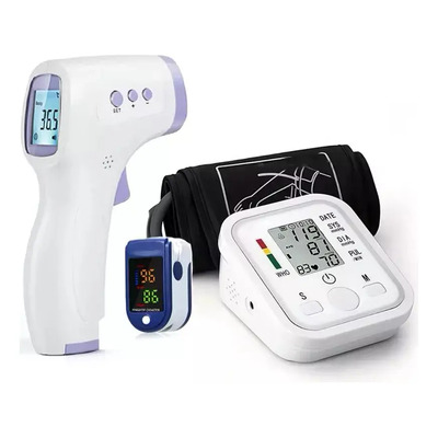 Kit Monitor Presión Arterial Oximetro Termometro Temperatura Color Blanco | Envío gratis