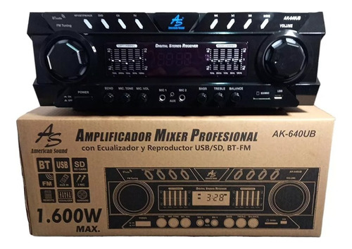 Amplificador 1600w Digital Mixer Ecualizado Americansound 