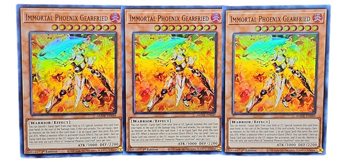 Inmortal Phoenix Gearfried Set De 3 Cartas Yugioh! Ingles