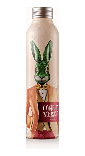 Vino Conejo Verde Rosé Botella De Aluminio 500cc