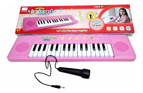 Teclado Piano Infantil Rosa 32 Teclas Promoção