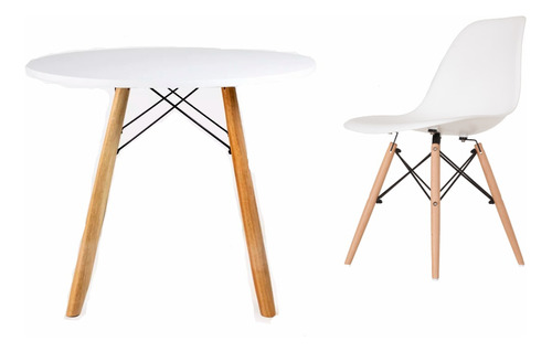 Cadeira De Jantar Decorativa Eames Com Mesa Preto Ou Branca