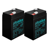 Bateria Atomlux Pack X 2 Gel 6v 4,2ah Recargable Luz Ups 