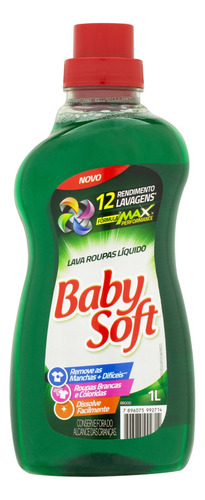 Lava-roupas Líquido Baby Soft Frasco 1l