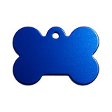Placa De Identificação Pet Azul Gravada A Laser  Personaliza
