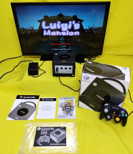 Consola Gamecube Negra Con Caja Y Manuales Originales