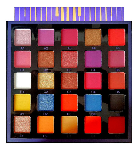 Paleta 25 Sombras Mixtas Maquillaje Profesional Espejo