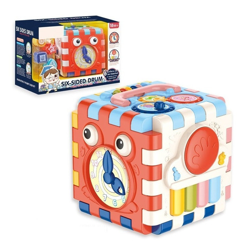 Cubo Didactico Bebe Encastre Reloj Piano Musica Babymovil