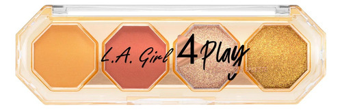 Paleta Sombra Para Ojos Profesional La Girl 4 Play Glitter Color De La Sombra Naranja