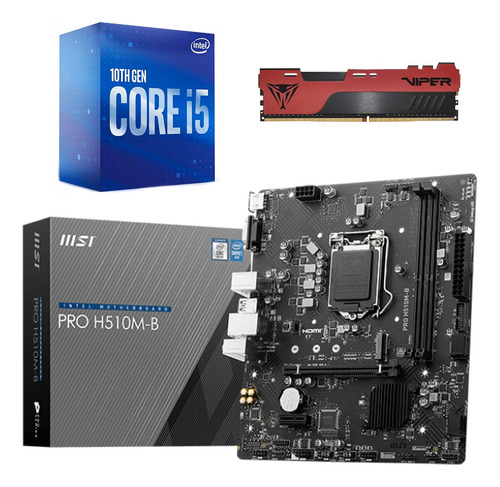 Kit Upgrade Gamer Intel I5-10400f + H510m + 8gb Memória