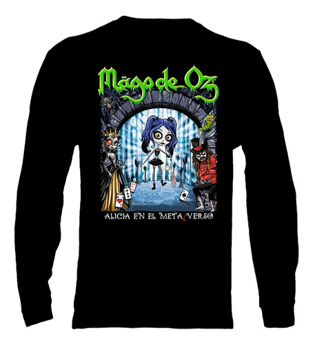 Polera Manga Larga Mago De Oz - Ver 27 - Alicia En El Metalv