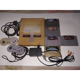 Super Nintendo Completo Com 5 Jogos