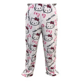 Pijama De Franela Sanrio Hello Kitty Negro De Lana Para Muje