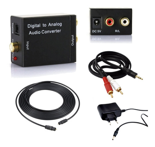 Adaptador Conversor Audio Digital Estereo Aux P2 Analogico