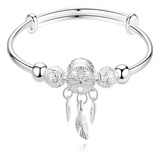 Pulsera Atrapasueños De Plata 925 Mujer Regalo Ajustable