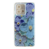 Funda Tpu Diseño Flor Violeta Para Motorola Moto G84