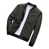 Hombre Casual Chaqueta Ligera Bomber Varsity Rompevientos