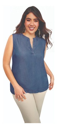 Blusa Casual Mujer Azul 912-17