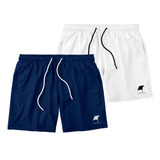 Kit 2 Shorts Masculino Bermuda Academia Liso Lisa Tactel 03