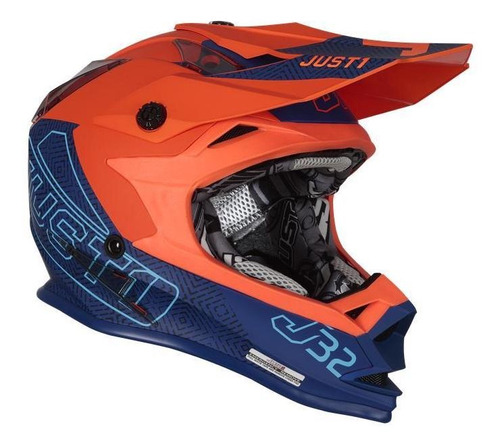 Casco Kids J32 Vertigo Blue Fluo Orange Just1