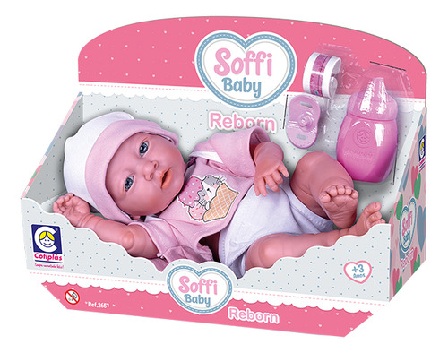 Boneca Reborn Baby Soffi Com Acessórios Lançamento