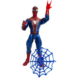 Figura Muñeco Hombre Araña Articulado De Luz Y Telaraña Dmgd