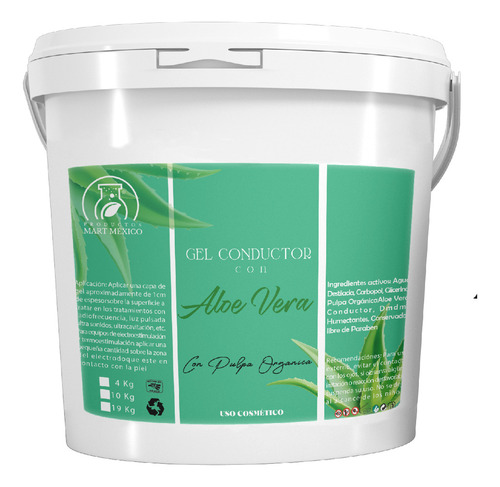  Gel Conductor Con Aloe Vera Para Aparatología 10 Litros