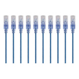 Cable Ethernet Cat6a - 10 Pies - Azul | Rj45, 550mhz, Utp,