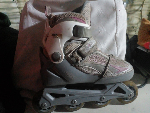 Patin Roller Gris Con Rosa Talle 38-39 Marca Fila