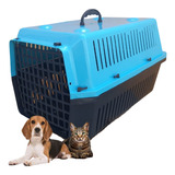 Caixa De Transporte N4 Pet Gato Caes 15kg Cor Azul
