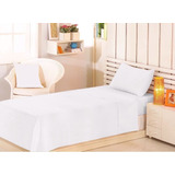 Jogo De Cama Solteiro Jogo De Cama 3 Peças 25 Cm 150 Fios Cor Branco-ref-113