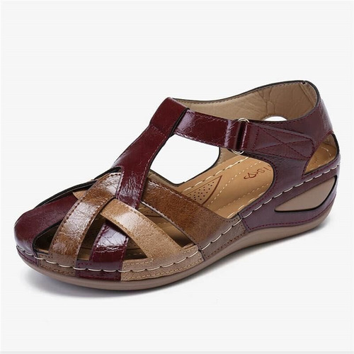 Sandalias Ortopédicas Mujer Zapatos Retro Redondo Dedo