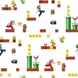 Rmk11189rl New Super Mario Bros., Papel Tapiz Blanco De...