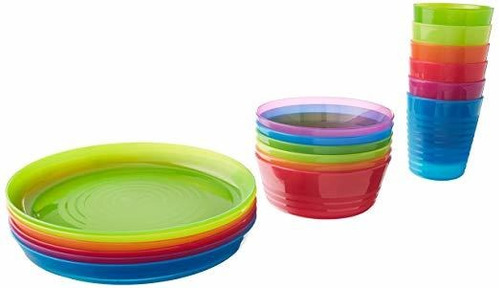 Ikea - Kalas Los Niños Del Color Bowl, Vaso Y Placa Establec